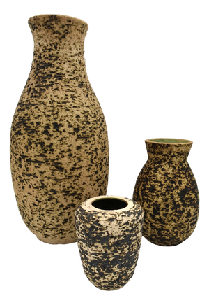 Dutch Ceramic Birch Bark Series Vase from Pieter Groeneveldt, 1960s, Set of 3