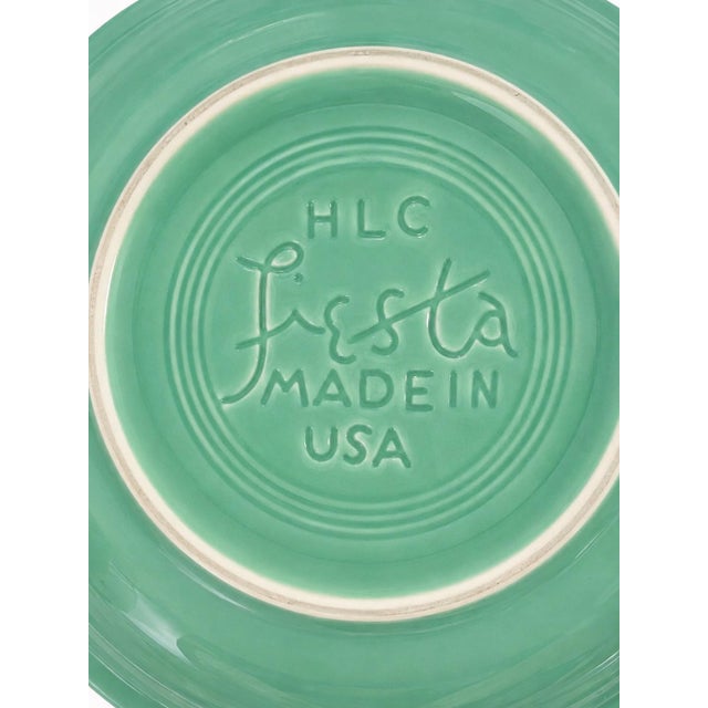 A beautiful set of five HLC Fiesta bowls in a fresh mint green glaze. Each bowl features Fiesta’s classic concentric ring...