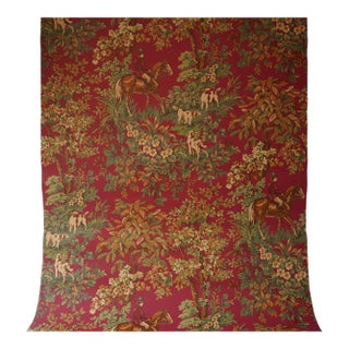 Late 20th Century Deadstock Ralph Lauren Vinyl Fox Hunt Toile Wallpaper- 12 Rolls- For Sale