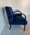 Textile Set of Italian Art Deco Blue Armchairs, 1930s For Sale - Image 7 of 10