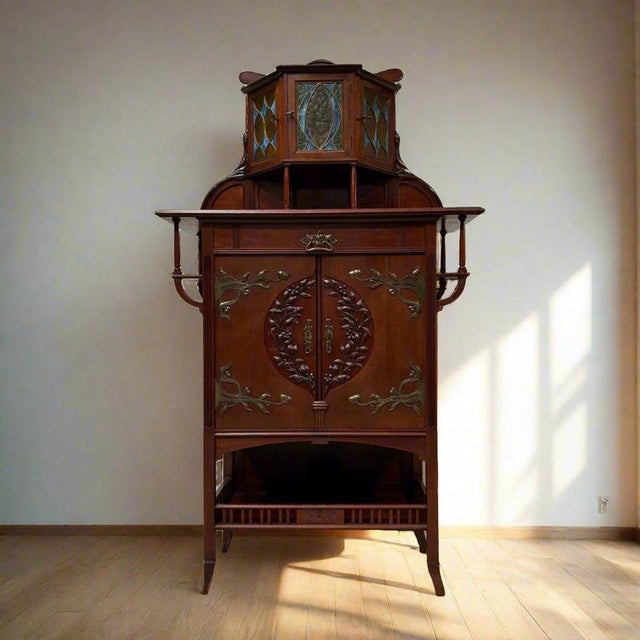 Antique Art Nouveau Cabinet in Mahogany, 1920s For Sale - Image 18 of 18