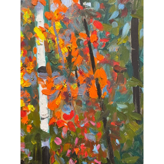 Post Impressionist Autumn River Post Impressionist Oil Painting For Sale - Image 3 of 8