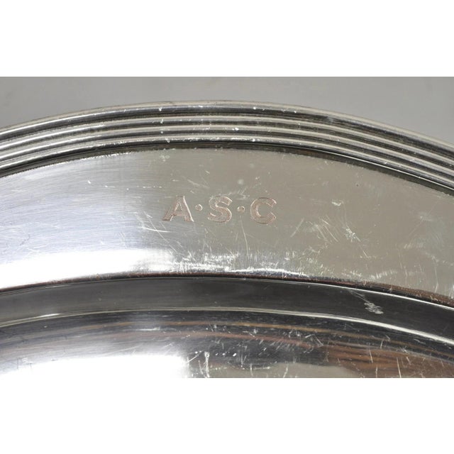 Vintage English Sheffield Meat Cutlery Serving Platter Tray "Asc" Monogram For Sale In Philadelphia - Image 6 of 11
