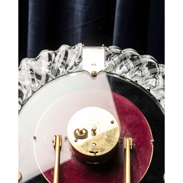 Murano Glass Mantel Clock by Ercole Barovier for Barovier & Toso, Italy, 1950s For Sale - Image 6 of 14
