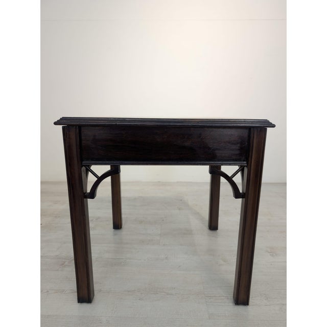 Chippendale Style Side Table with Inlaid Wood For Sale - Image 3 of 16