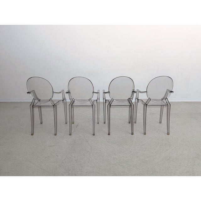 Plastic Vintage Stacking Chairs by Philippe Starck for Kartell, Set of 4 For Sale - Image 7 of 9