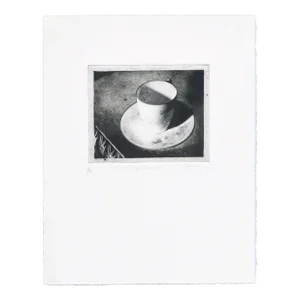 Cup & Saucer (Grandmother's Artifacts), Photo Etching Still-Life by Claudette McElroy