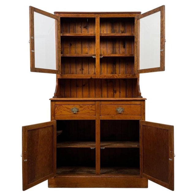 Antique 19th Century English Victorian Pitch Pine Dresser For Sale - Image 4 of 14