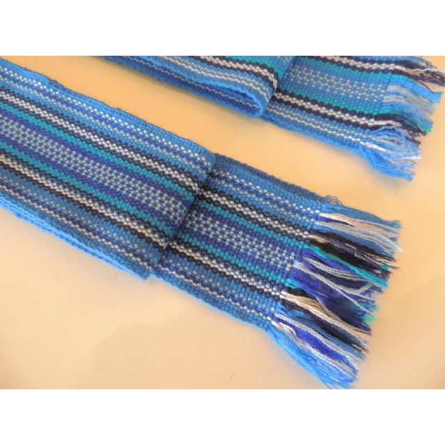Blue and White Woven Ukrainian Ribbons/Belts Ribbons - Set of 4 For Sale In Tampa - Image 6 of 8