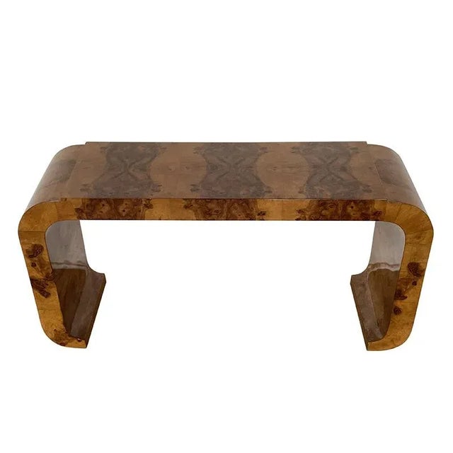 Brown Briar Console Table, 1980s For Sale - Image 8 of 11