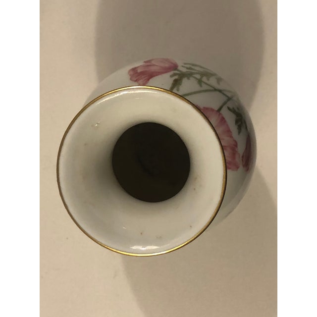 Vintage Italian Richard Ginori Pink Poppies Bud Vase For Sale - Image 11 of 13