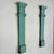 A rare in size and color, a pair of architectural salvaged wooden pilaster columns. The turquoise/teal green hue is...