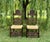 Pair Antique Victorian Carved Ladder Back Chairs-Rush Seat-Hall-19th C-Colonial For Sale - Image 9 of 12