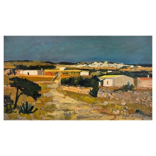 Varène Mettler, Landscape, Oil on Canvas, 1979 For Sale