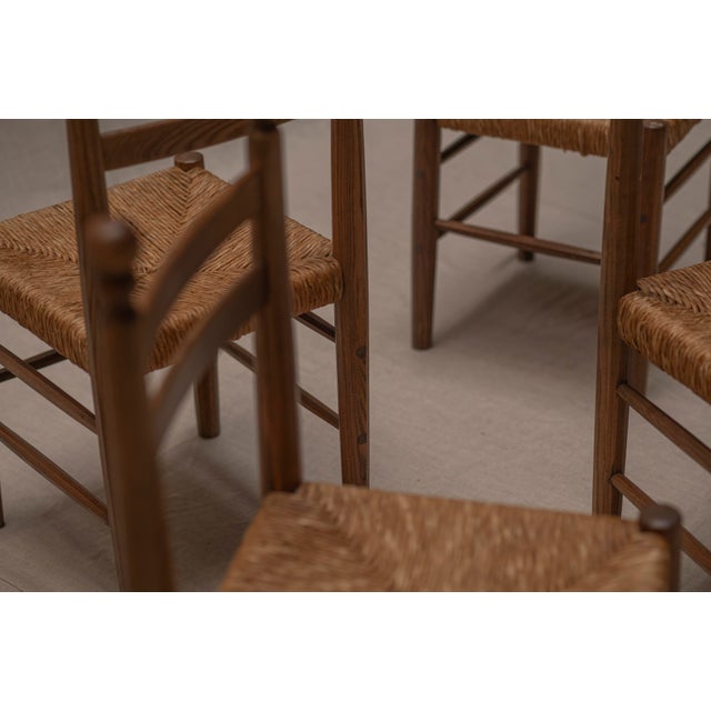 Italian Fruitwood Dining Chairs, 1960s, Set of 6 For Sale - Image 9 of 18