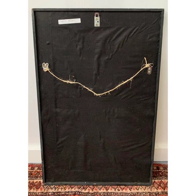 Vintage Hollywood Regency Wall Mirror, Ebonized Wood & Brass Filigree For Sale - Image 9 of 10