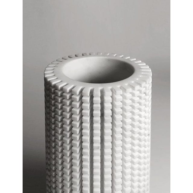 Stone Pixel R3 Decorative Vase in Laguna Green Marble by Bufalini Marmi For Sale - Image 7 of 10