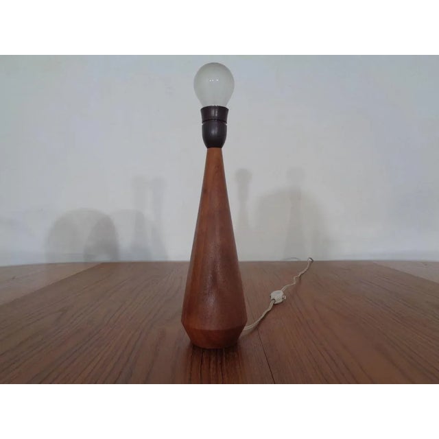 Mid-Century Danish Teak and Sisal Table Lamp, 1950s For Sale - Image 9 of 15