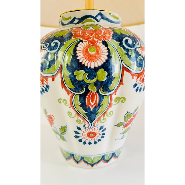 Antique Table Lamp from Royal Tichelaar Makkum, 1930 For Sale - Image 3 of 7