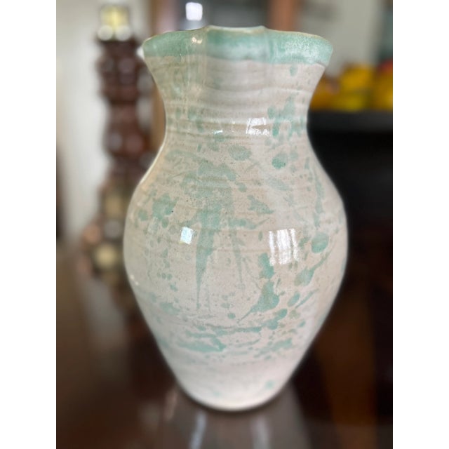 1990s Pitcher Teaque’s Frogtown Pottery of North Carolina, Signed For Sale - Image 4 of 12