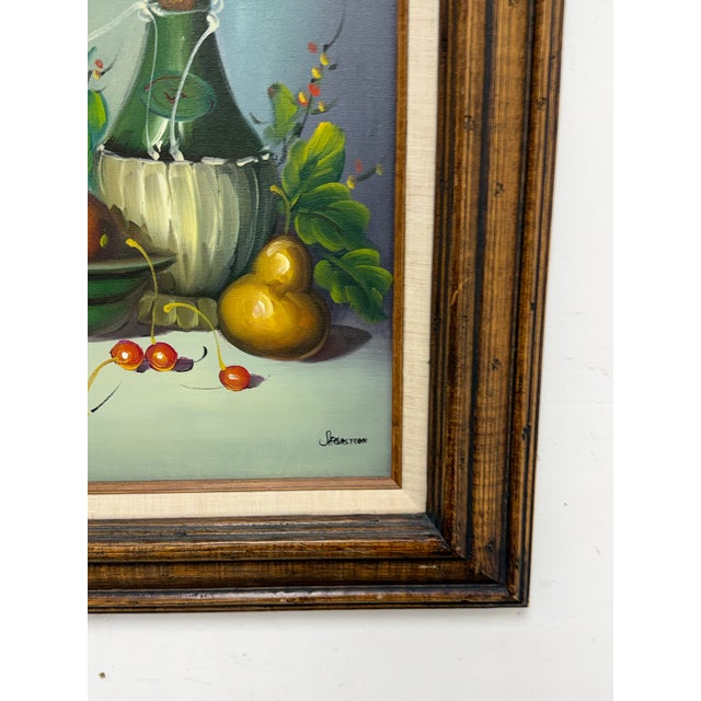 Late 20th Century Sebastian Still Life Oil Painting, Framed For Sale - Image 4 of 12