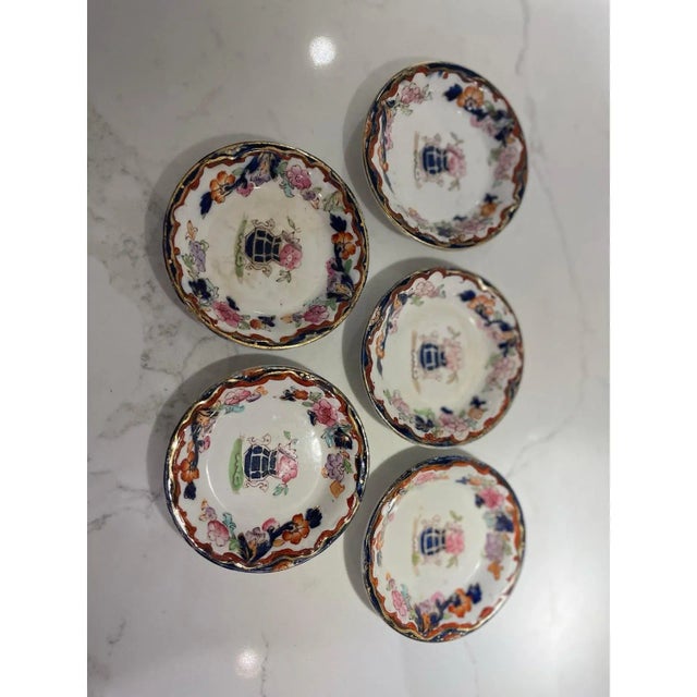Late 19th Century Antique Simlay Ridgway England Dessert/Decorative Plates -Set of 5 For Sale - Image 9 of 9