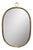 Large Brass Wall Mirror by Josef Frank for Svenskt Tenn, Sweden, 1950s For Sale