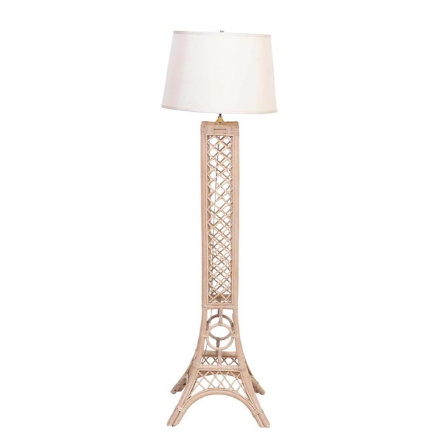 Mid Century Bamboo Eifel Tower Floor Lamp Rewired For Sale - Image 4 of 6