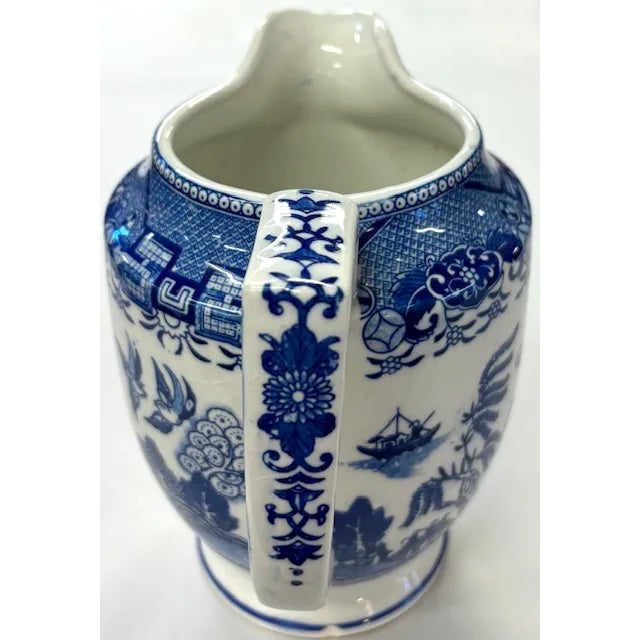 Early 20th Century Vintage Moriyama Japanese Blue Will Pitcher, Signed For Sale - Image 5 of 6