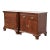 Baker Furniture Georgian Carved Mahogany Nightstands, Newly Refinished For Sale