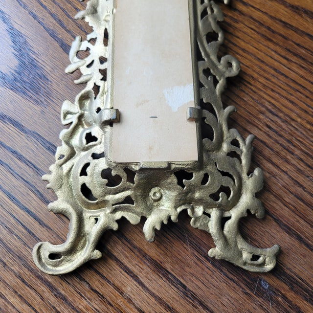 Gold Late 19th Century French Rococo Style Cherub Thermometer Cast Metal Wall Mounted For Sale - Image 8 of 14