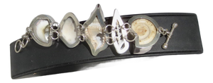 Shell and Fine Silver Bracelet by Charles Albert