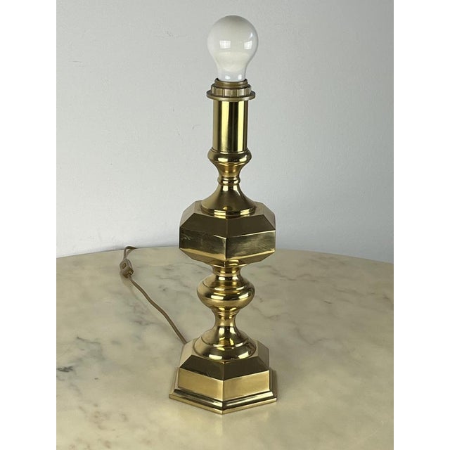 Vintage Italian Brass Table Lamps, 1980s, Set of 3 For Sale - Image 17 of 18