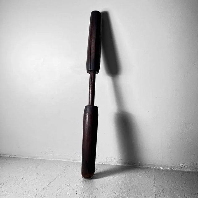 Large Antique Japanese Wooden Mochigome Stamper, 1920s For Sale - Image 9 of 13