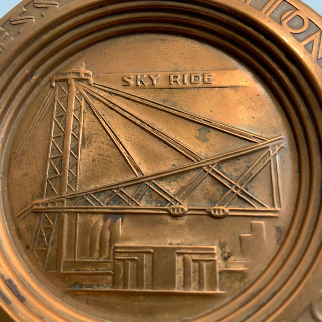 1930s 1930s 1934 Deco Copper Ashtray For Sale - Image 5 of 7