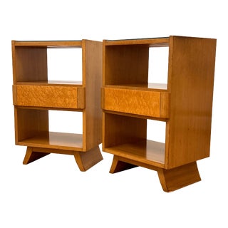 1950s Pair of Mid Century Nightstands by Rway Furniture For Sale