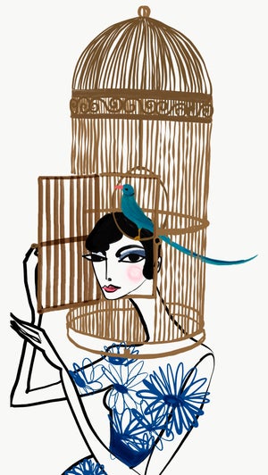 Chapeau Peak a Boo Birdcage by Annie Naranian