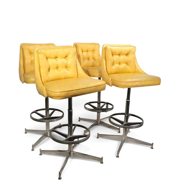 Set of Four Swivel Bar Stools by Daystrom C. 1979 For Sale In New York - Image 6 of 14