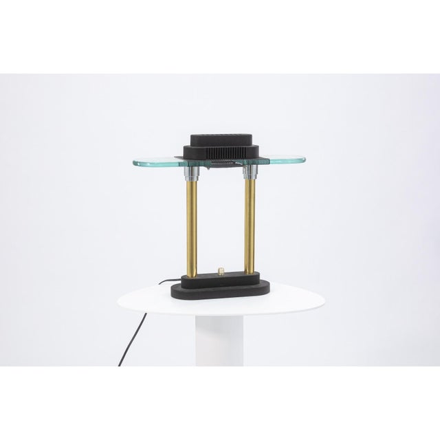 A Robert Sonneman for George Kovacs 1980s table lamp. This is a stunning example of a post modern table lamp by Sonneman...