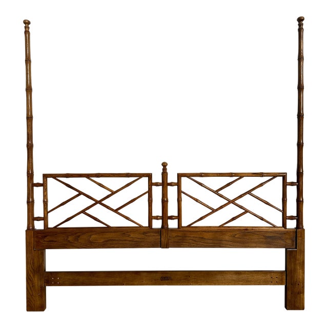 Henredon Artefacts Faux Bambo King Headboard For Sale