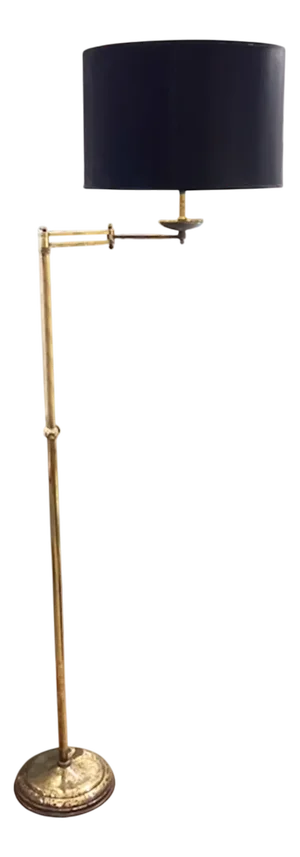 Adjustable French Swing Arm Floor Lamp, 1950s