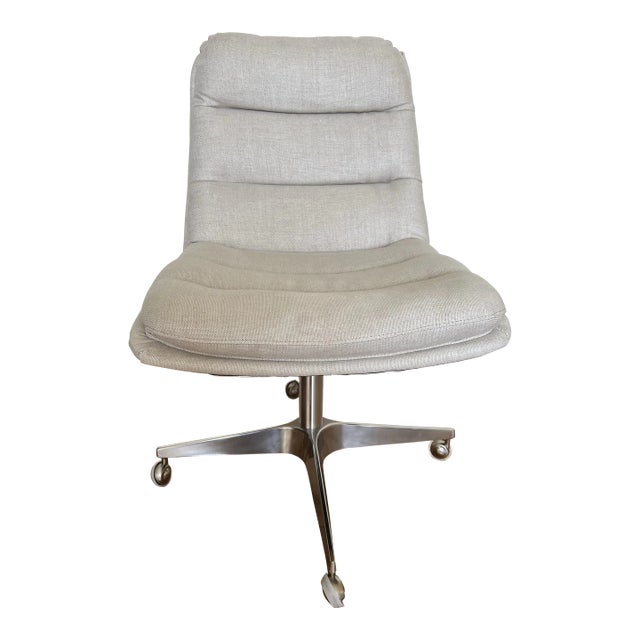 Restoration Hardware Griffith Linen Desk Chair For Sale