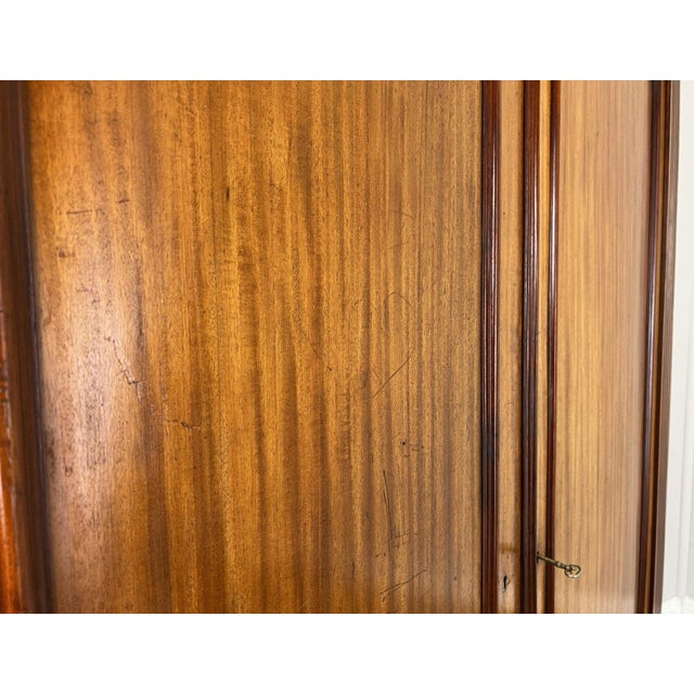 Antique French Carved Mahogany 2-Door Armoire For Sale - Image 5 of 18