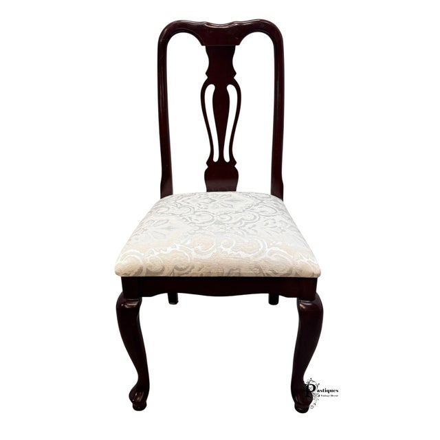 Vintage Set of 6 Chippendale Style Dining Chairs featuring High Quality Mahogany Construction, Decorative Back Splats,...