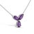 Natural Amethyst Floral Necklace - February Birthstone Dainty Necklace For Sale - Image 4 of 4