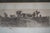 Black Antique Thatched Cottage Country Farmhouse Panoramic Landscape Etching 28" For Sale - Image 8 of 11