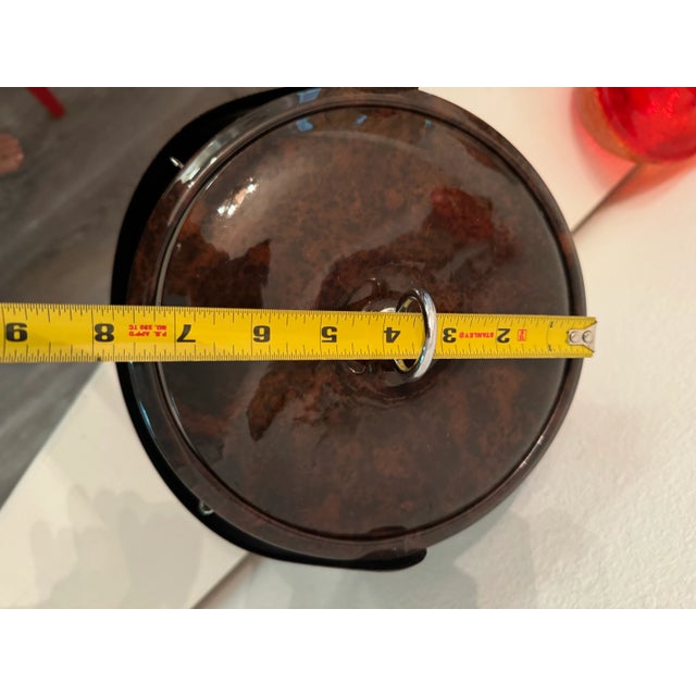 1970s George Briard Ice Bucket With Amber Lucite Tools For Sale - Image 9 of 11