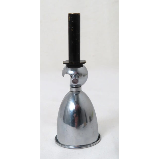 Vintage 1930s Art Deco Chrome on Brass Black Top Hat Man Combination Shot Glass, Bottle Opener & Hidden Corkscrew For Sale In Boston - Image 6 of 12