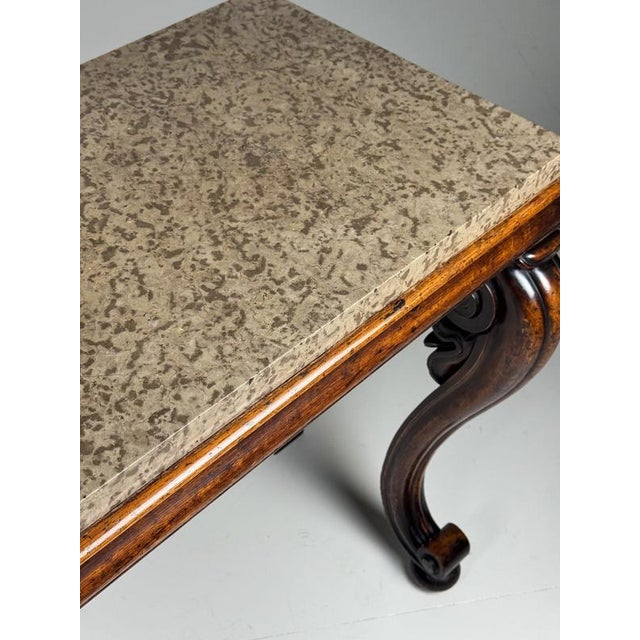 English Console Table with Marble For Sale - Image 15 of 18