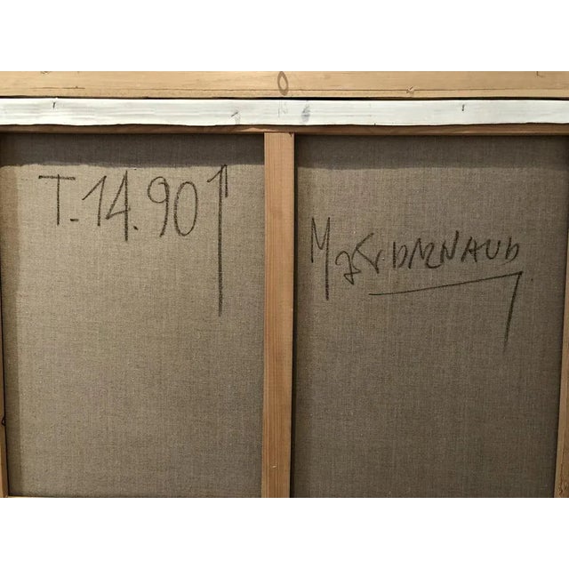 Macamnaub, Abstract Composition, Oil on Canvas, 1990s, Framed For Sale - Image 3 of 10